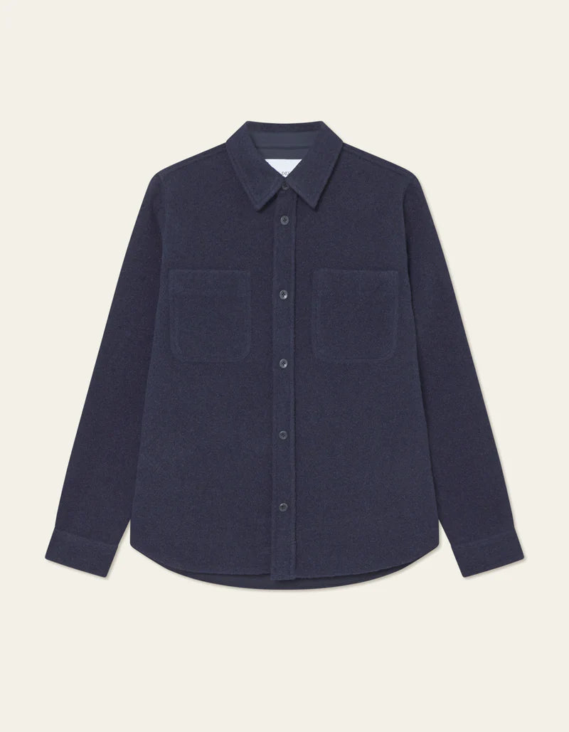 Lennon Bouclé Overshirt - Dark Navy