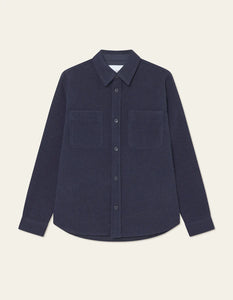 Lennon Bouclé Overshirt - Dark Navy