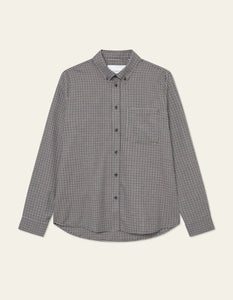 Konrad Check Flannel Shirt - Gargoyle Grey