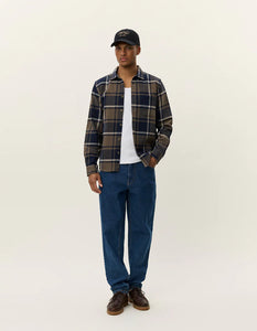 Jeremy Check Flannel Shirt - Dark Navy