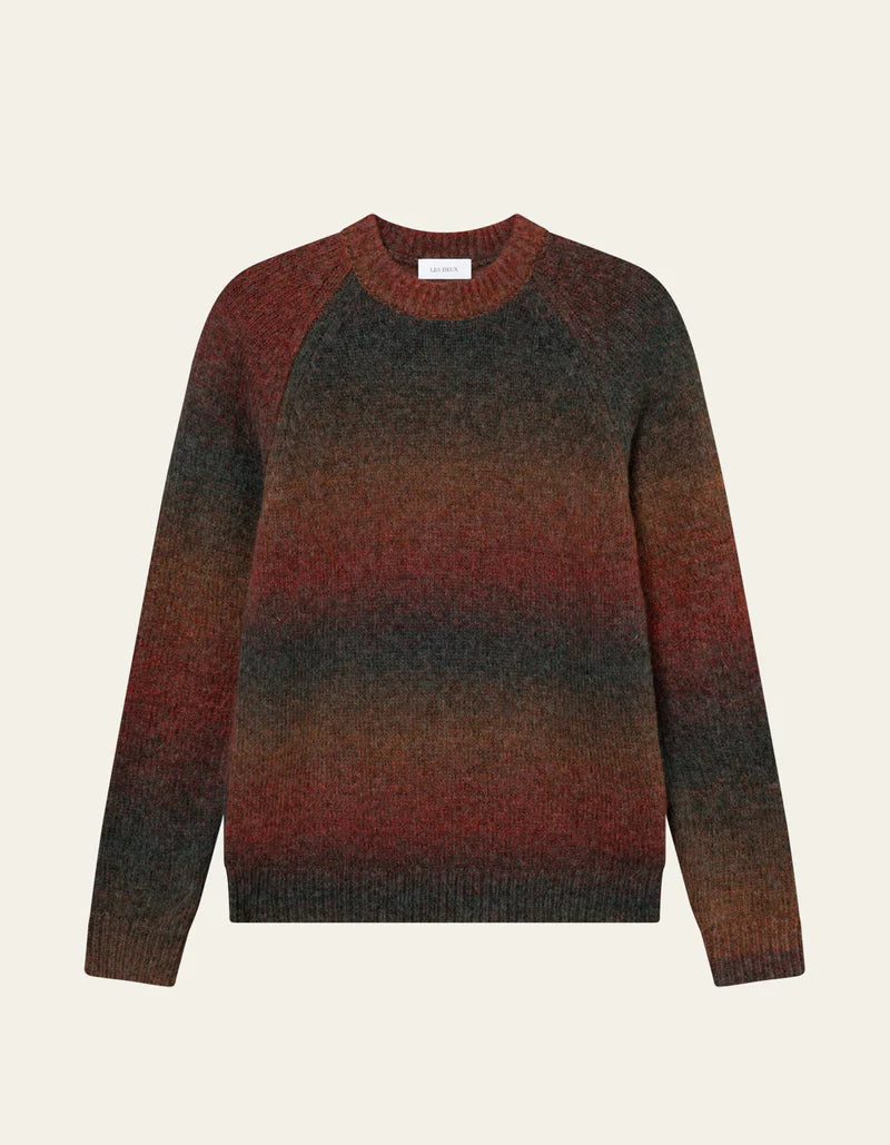 Brad Gradient Knit Jumper - Dark Clay Orange