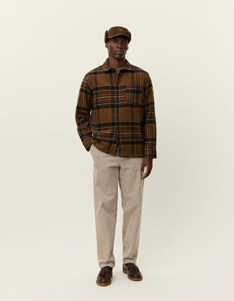 Kaleb Check Wool Overshirt - Monk's Robe