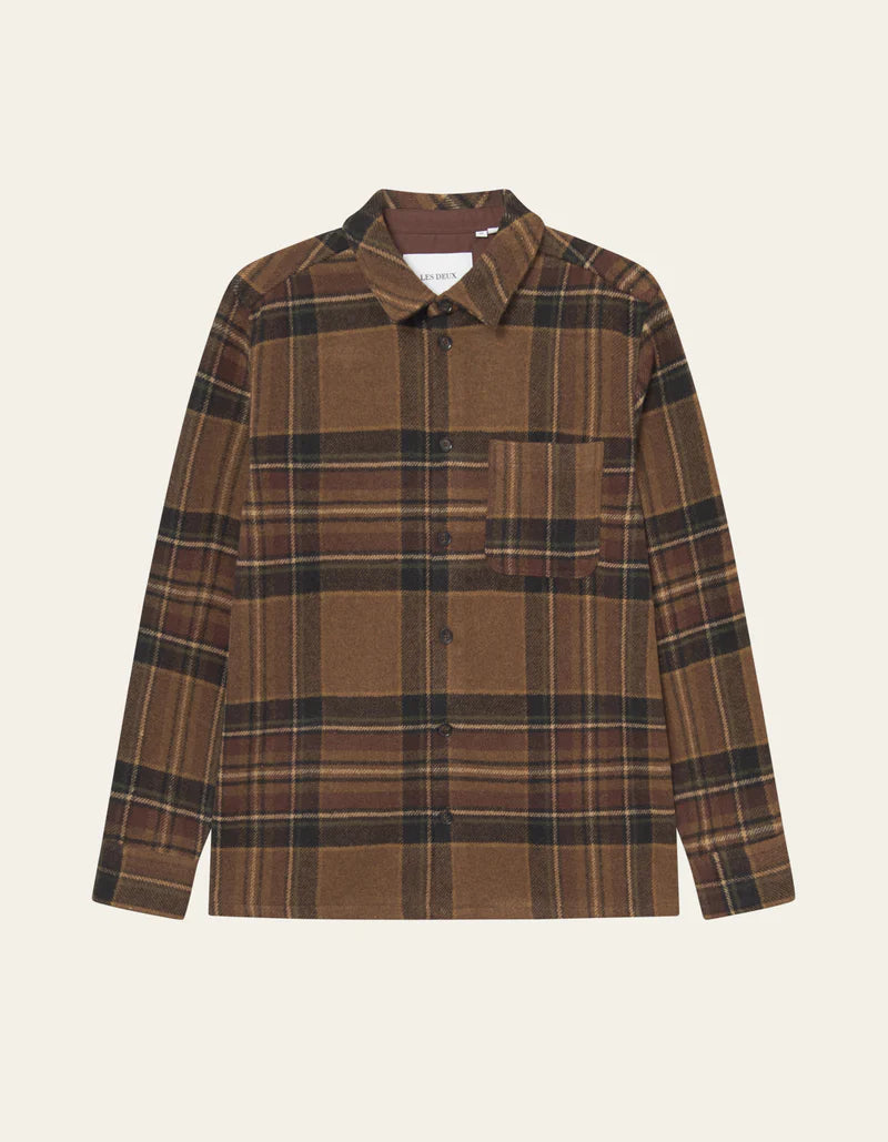 Kaleb Check Wool Overshirt - Monk's Robe