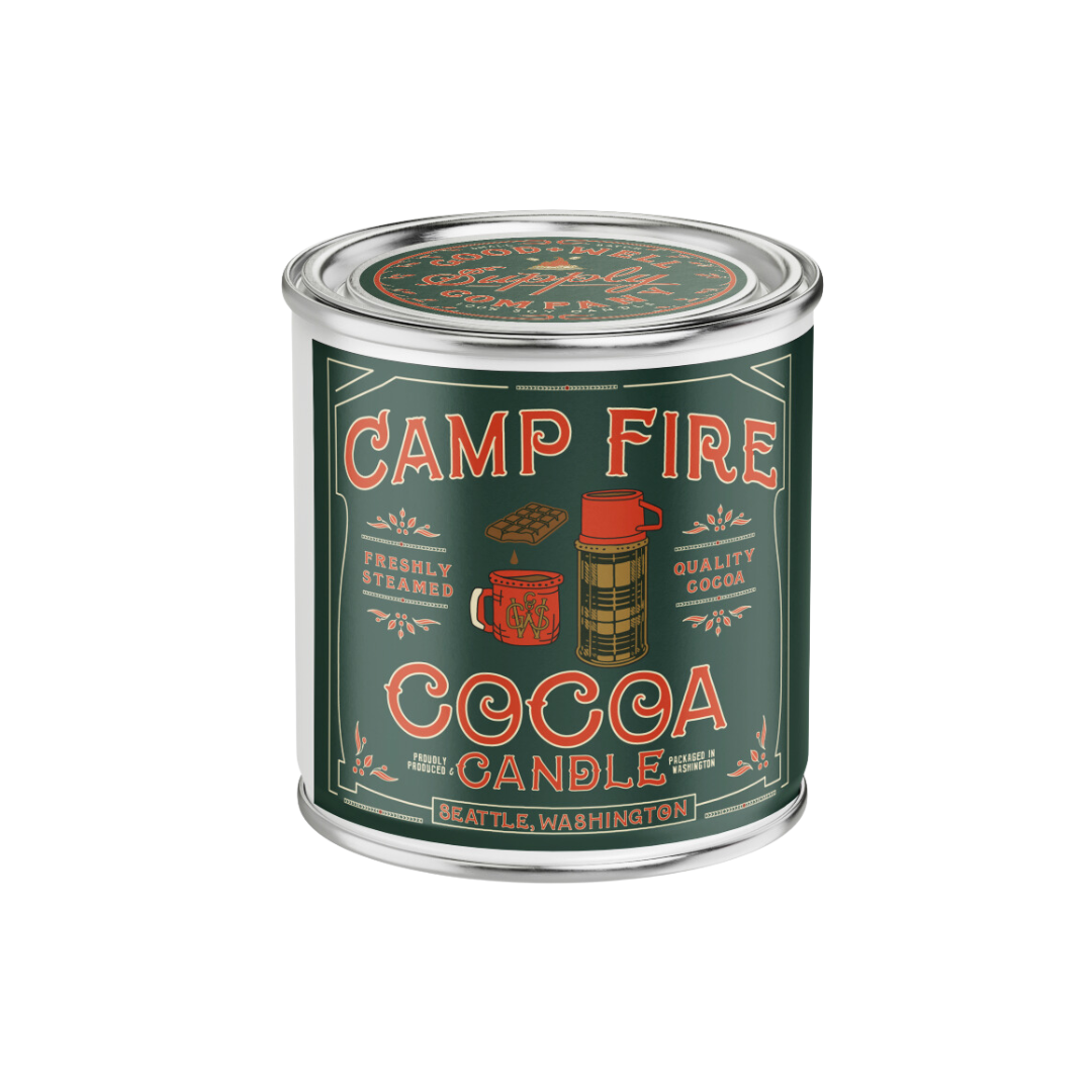Campfire Cocoa Candle : 1/2 Pint / Wood Wick