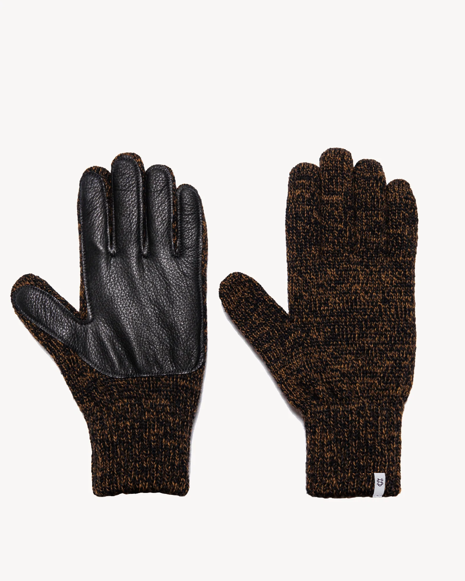 Rust Melange Ragg Wool Full Glove With Or Without Deer: No Deer / Large