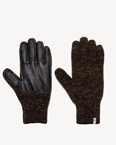 Rust Melange Ragg Wool Full Glove With Or Without Deer: No Deer / Medium