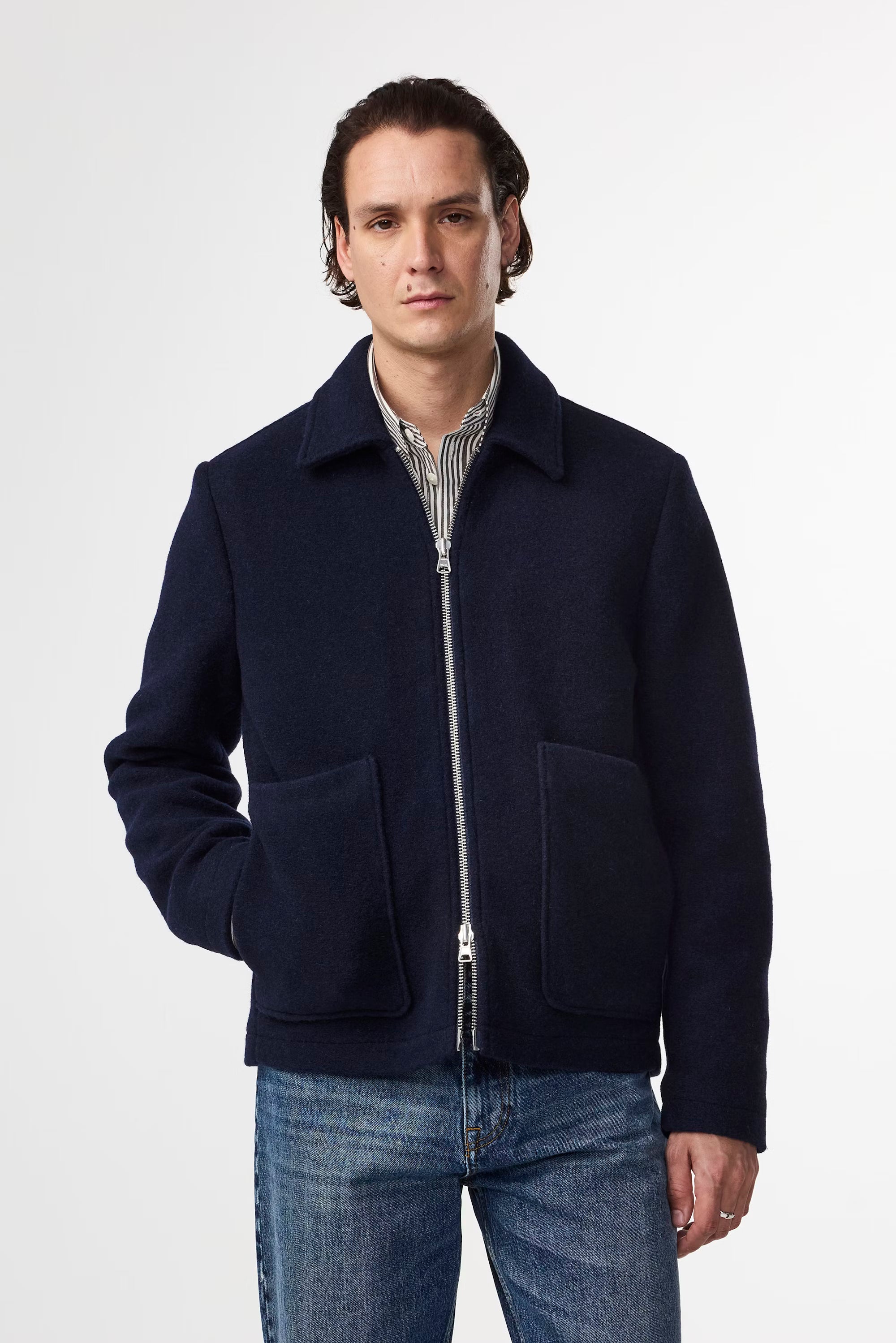 Gael Wool Jacket - Navy