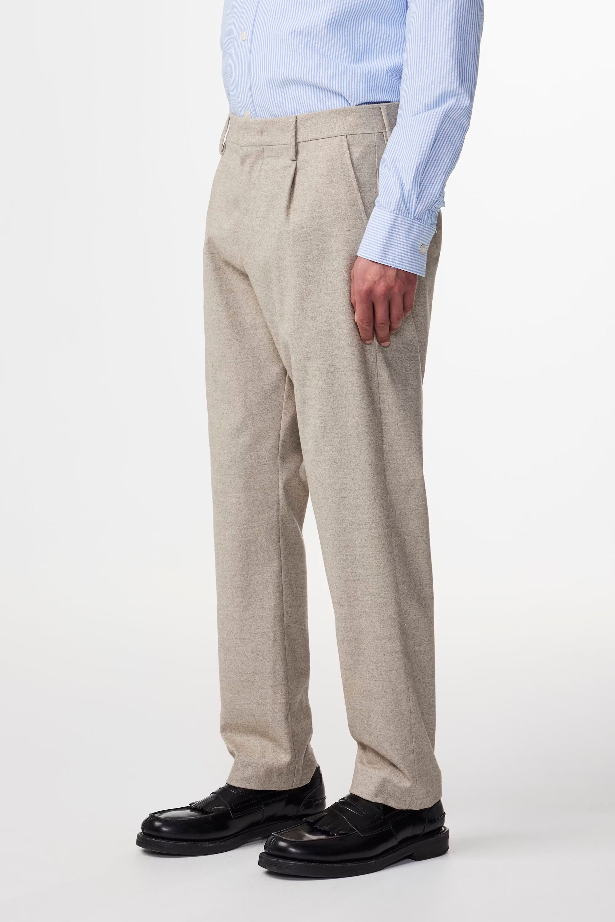 Bill Melange Tapered leg regular fit Pant - Cement