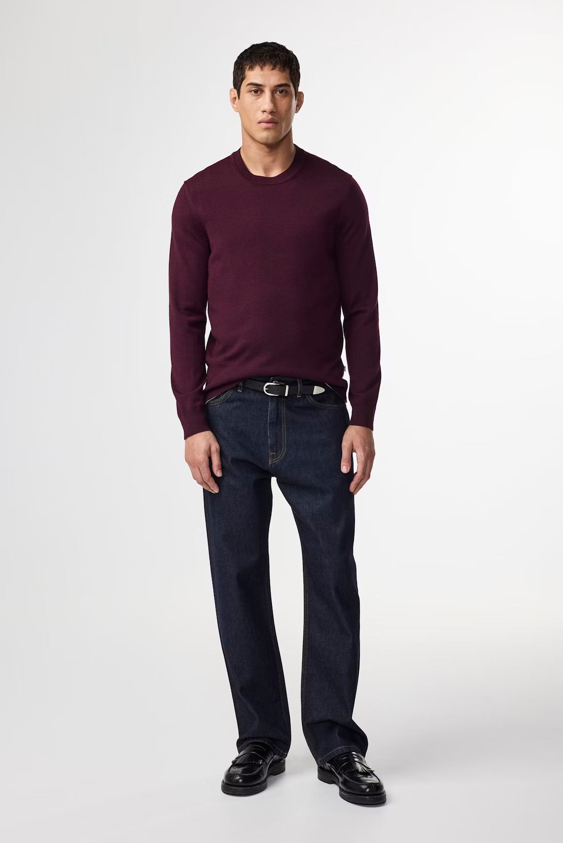 Ted Lightweight Sweater - Wine