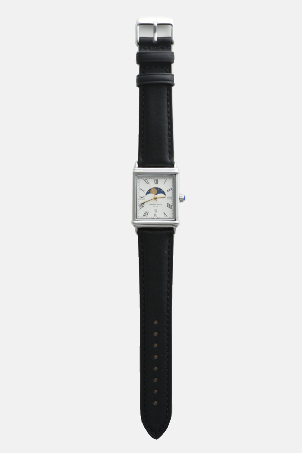 Moonphase Watch: Black Leather
