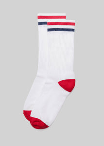 Kennedy Luxe Athletic Socks: Classic white / Universal fit