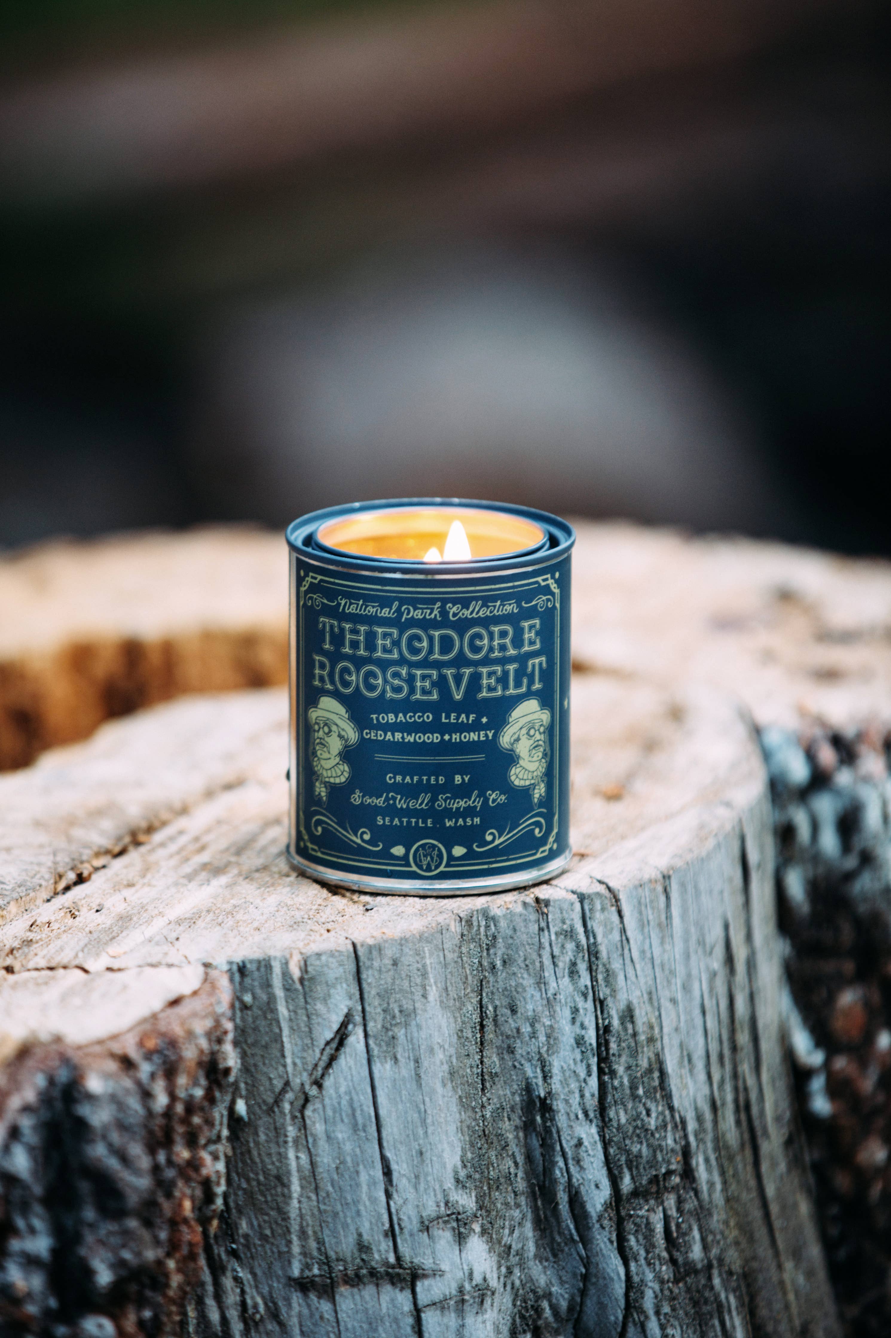 Theodore Roosevelt National Park Candle: 1/2 Pint / Wood