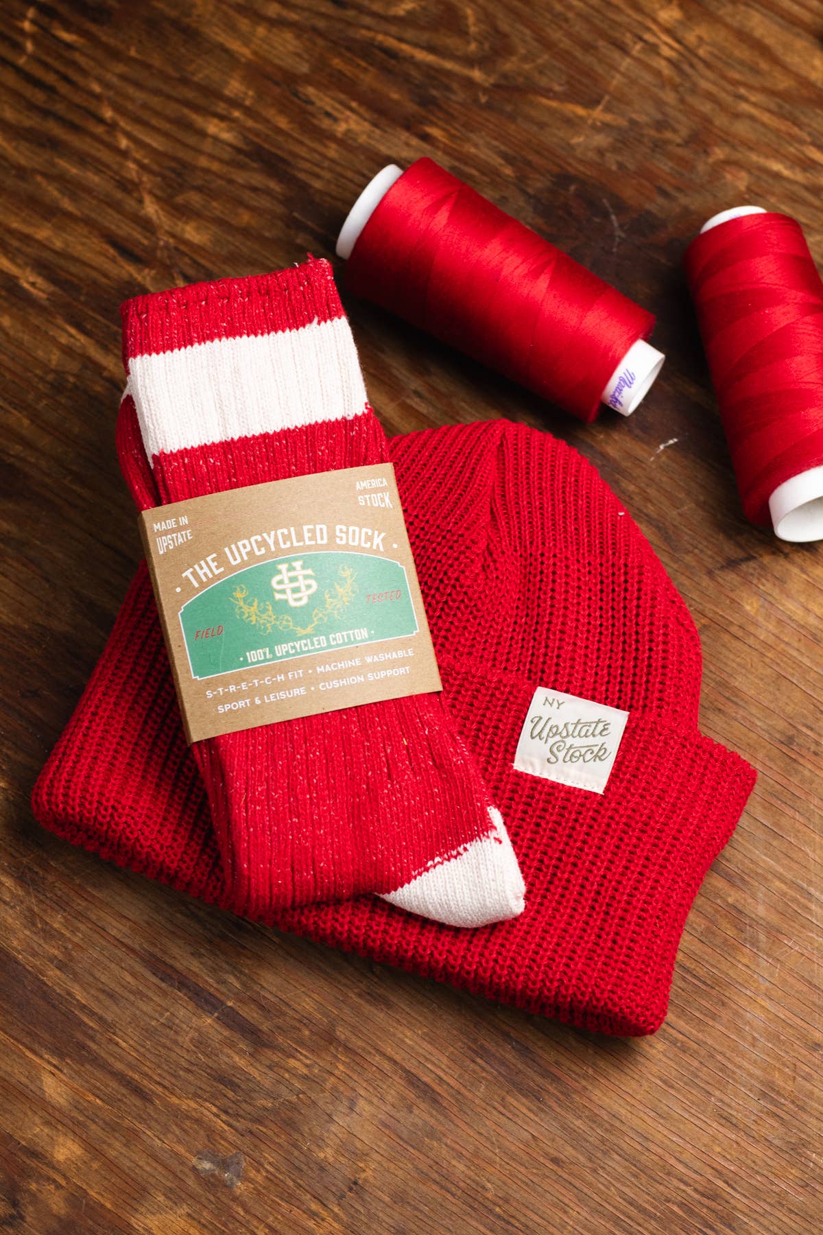 The Upcycled Sock: CHERRY RED