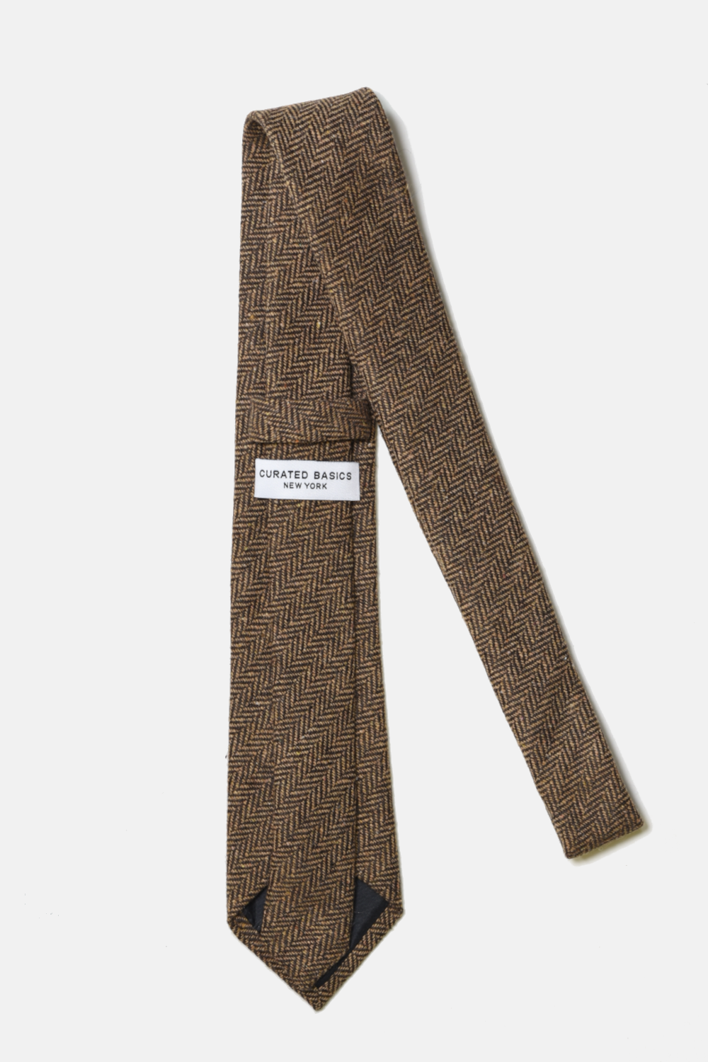 Brown Herringbone Tie: 3"