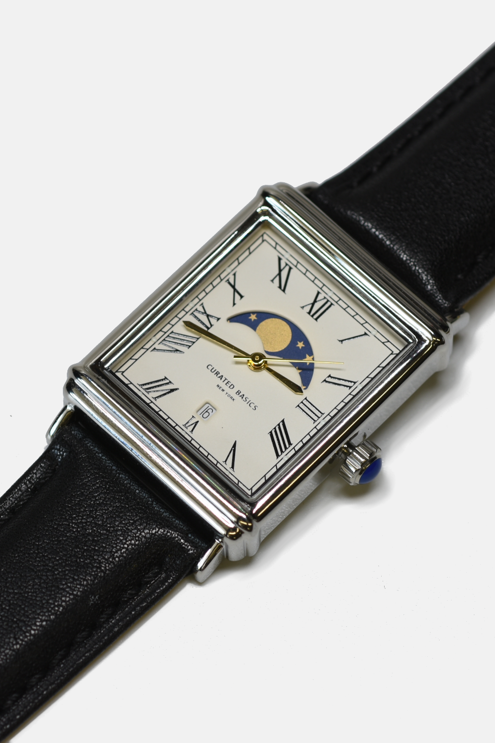 Moonphase Watch: Black Leather