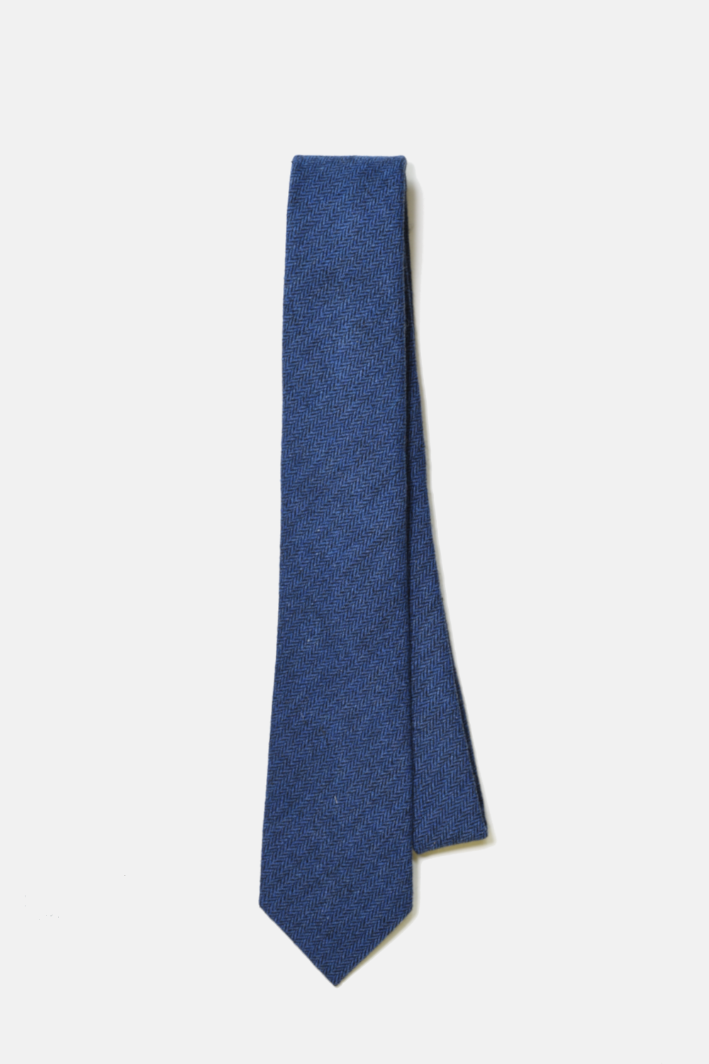 Navy Herringbone Tie: 3"