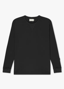 Waffle Knit Thermal - Black