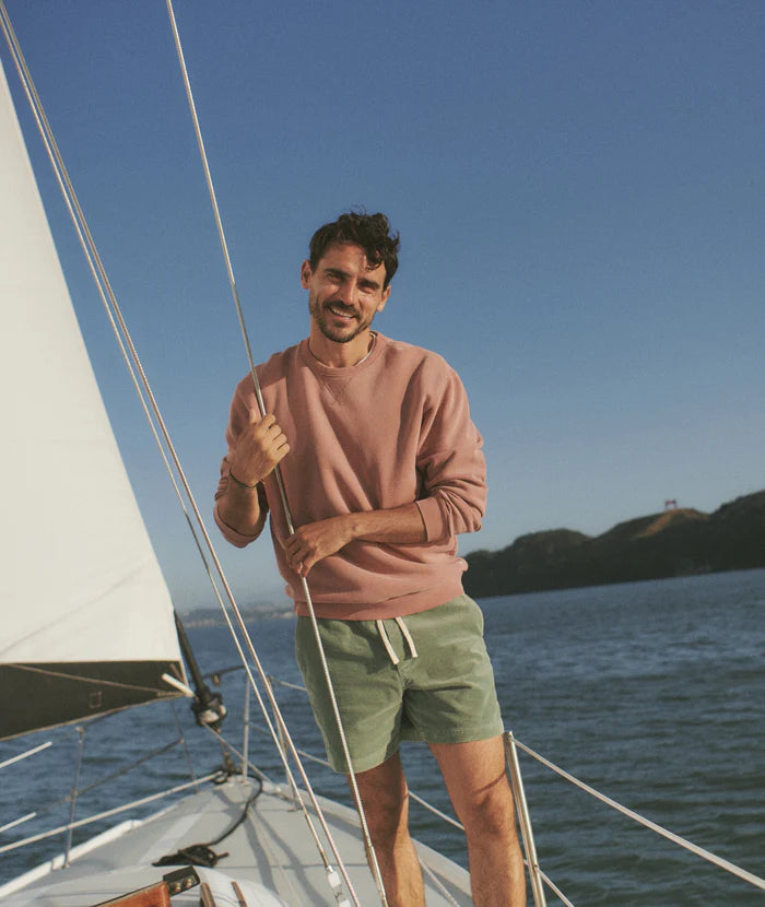 Cloud 9 Fleece Relaxed Crewneck - Ash Rose