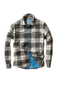 Qltd Flannel Shirtjacket -  Cream/Frost Tartan