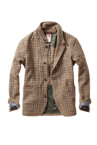 Heritage Trap Blazer - Camel Guncheck