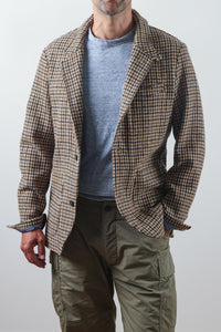 Heritage Trap Blazer - Camel Guncheck