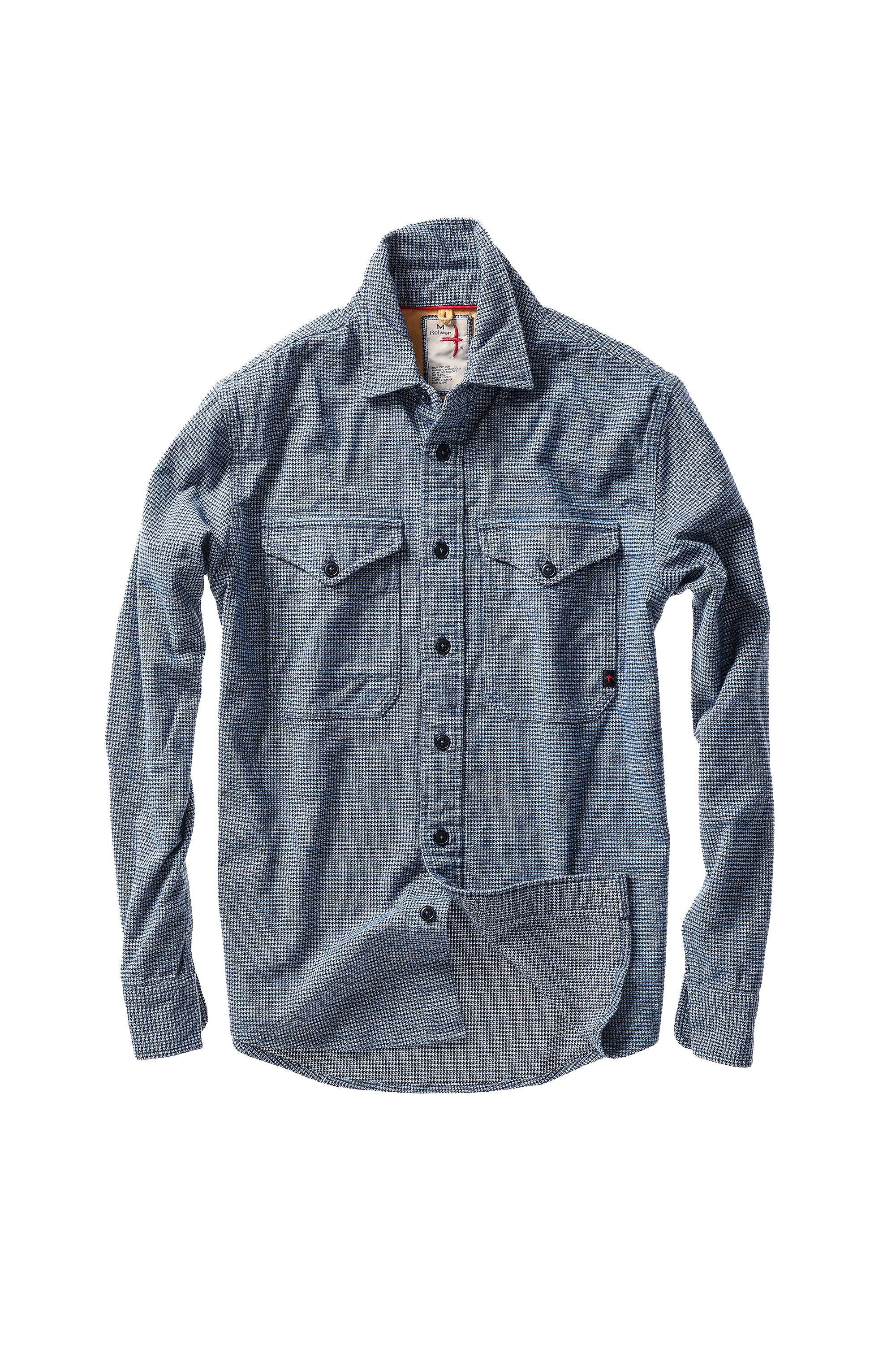 Utility Workshirt - Blue/White/Navy Houndstooth