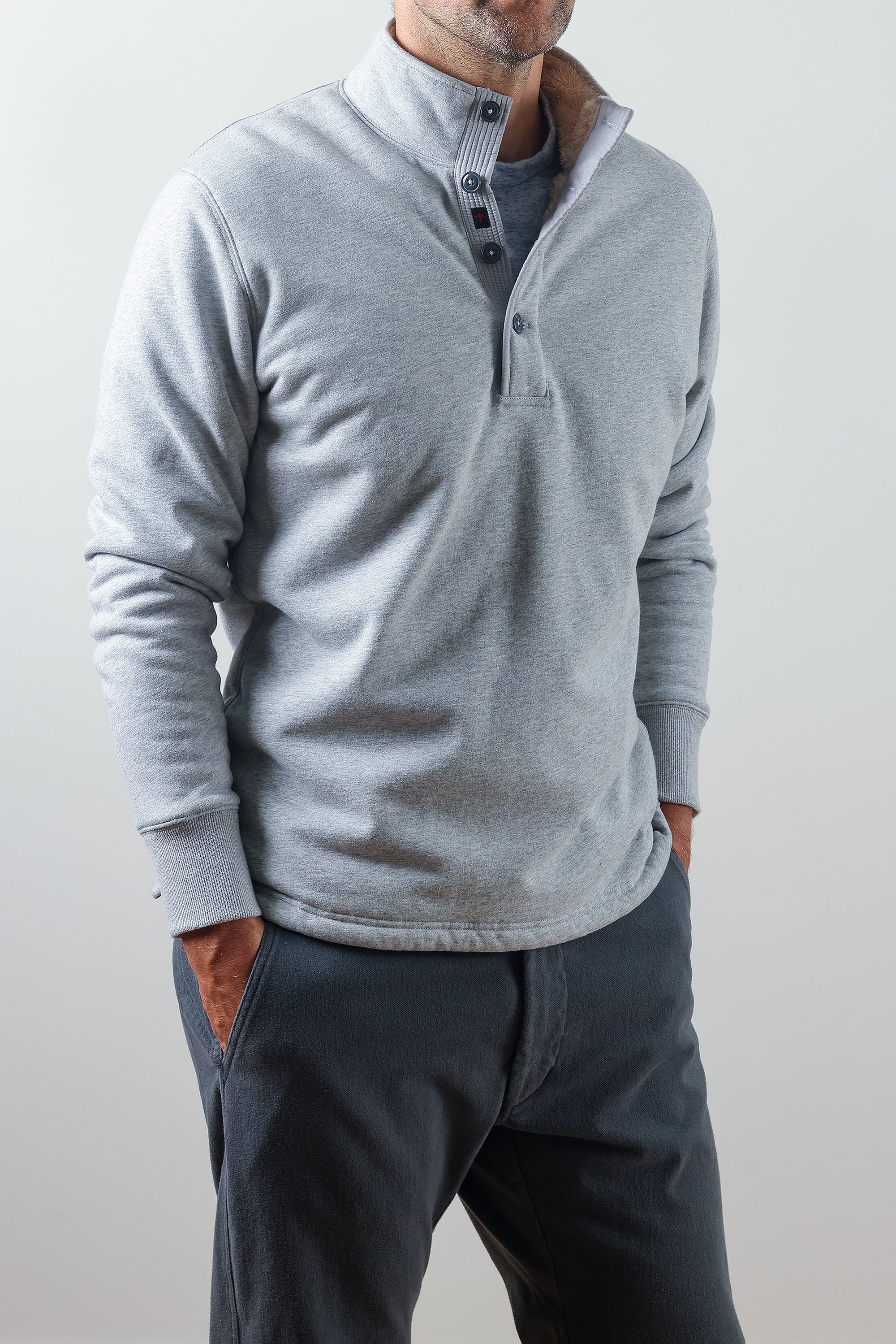 Superfleece Mock - Light Grey