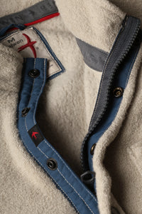 Terry Snap-Zip Mock - Biscuit