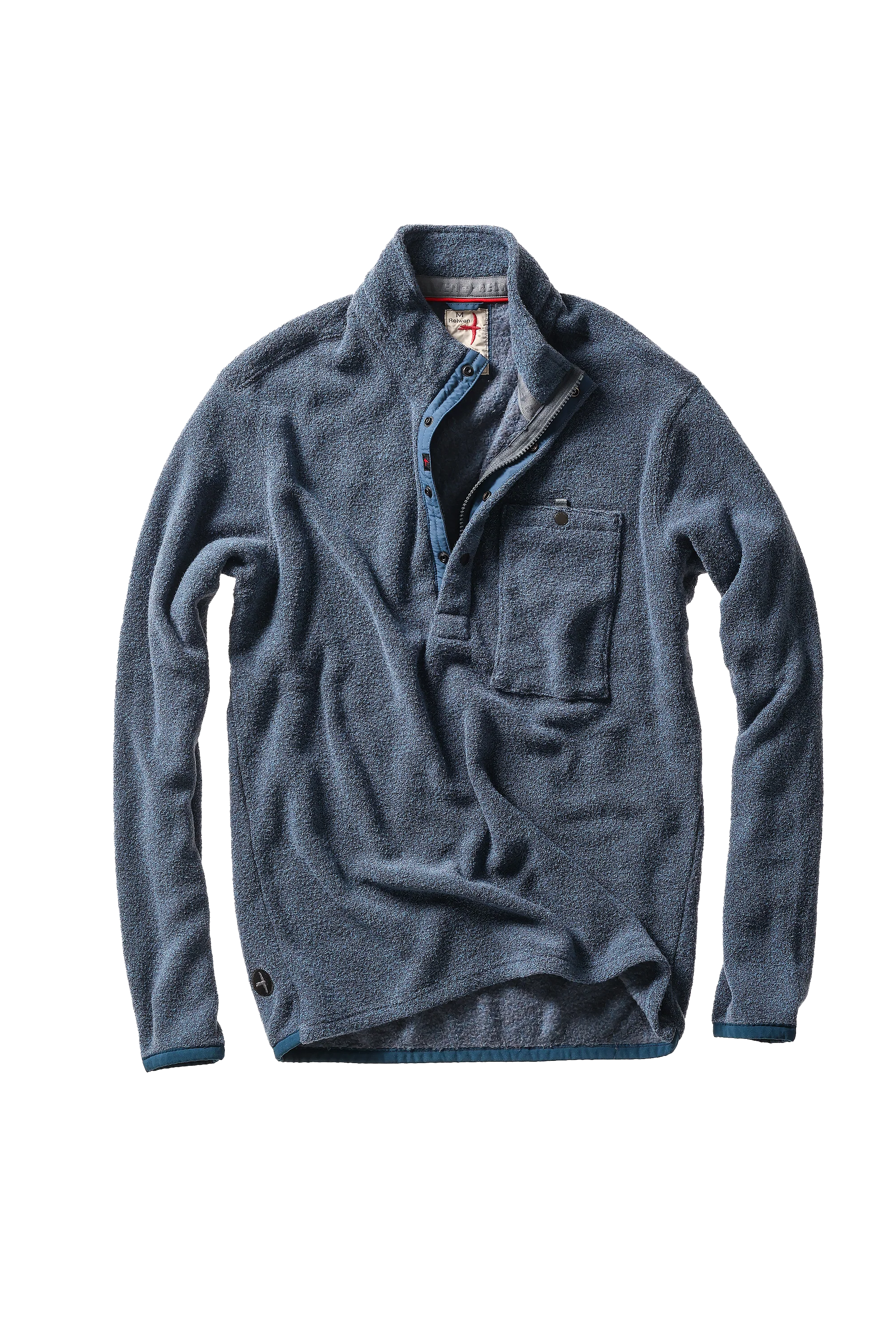 Terry Snap-Zip Mock - Cadet Navy