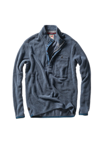 Terry Snap-Zip Mock - Cadet Navy