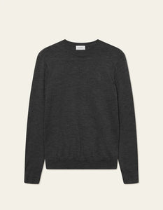 Greyson Merino Knit - Dark Grey Melange