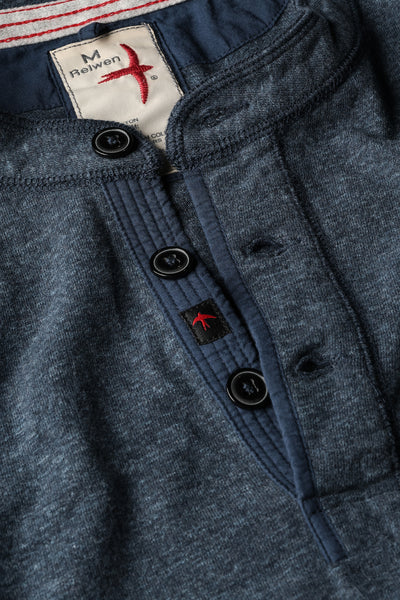 THE Ringspun Henley - NAVY MARL