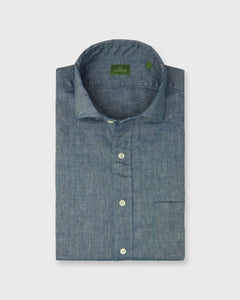 Spread Collar Sport Shirt - Blue Cotolino Chambray