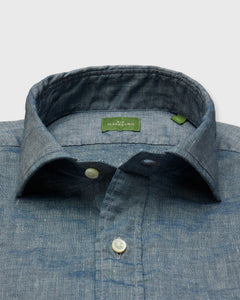 Spread Collar Sport Shirt - Blue Cotolino Chambray