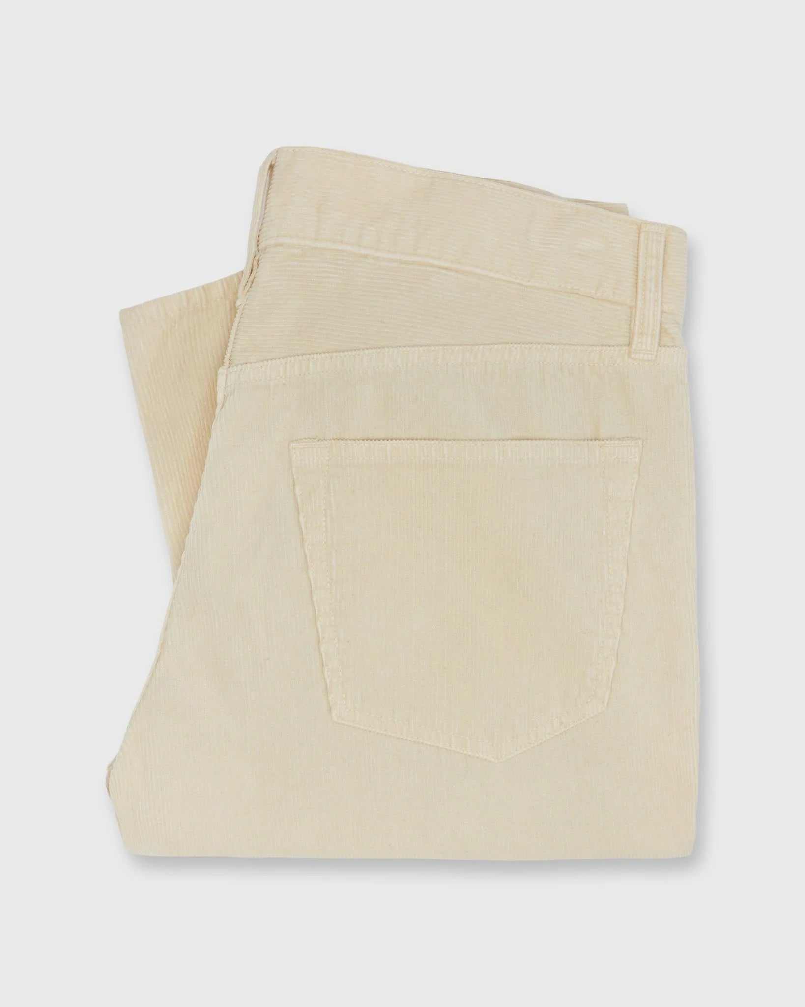 Slim Straight 5-Pocket Pant Bone Garment-Dyed Corduroy