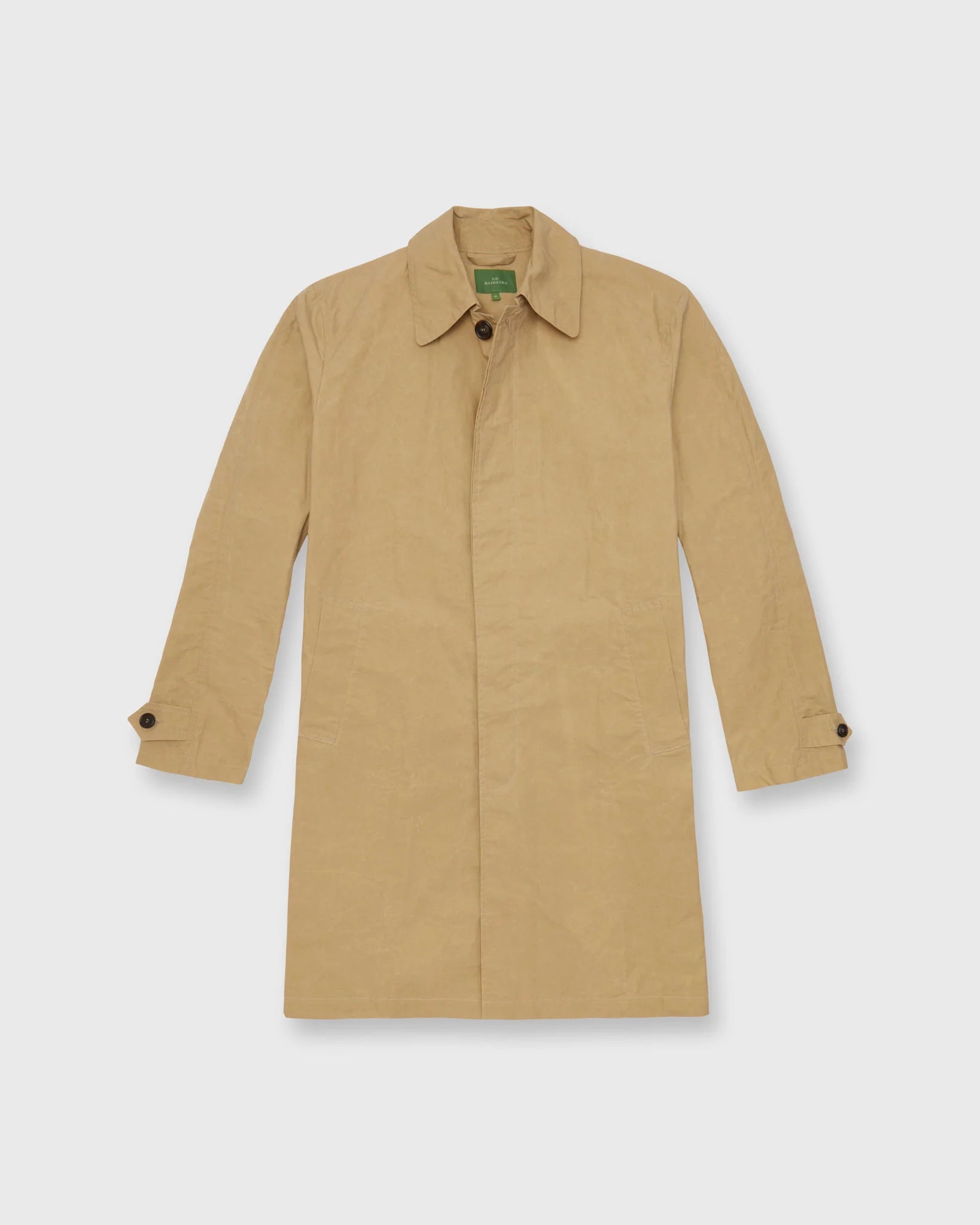 Traveler's Trench Khaki Dry Waxed Poplin