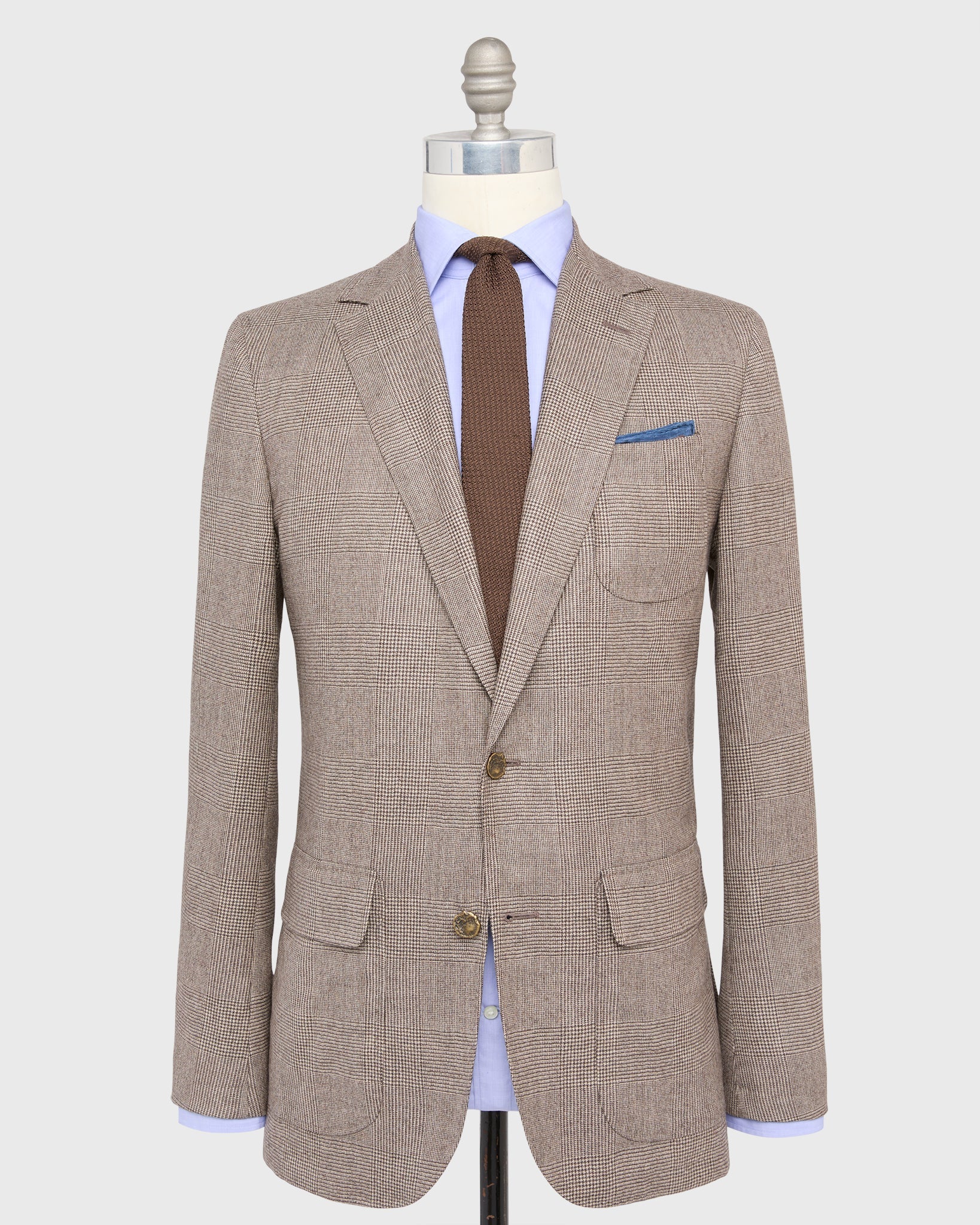 Ghost Blazer Chocolate/Oat Glen Plaid Brushed Hopsack Regular priceSale price
