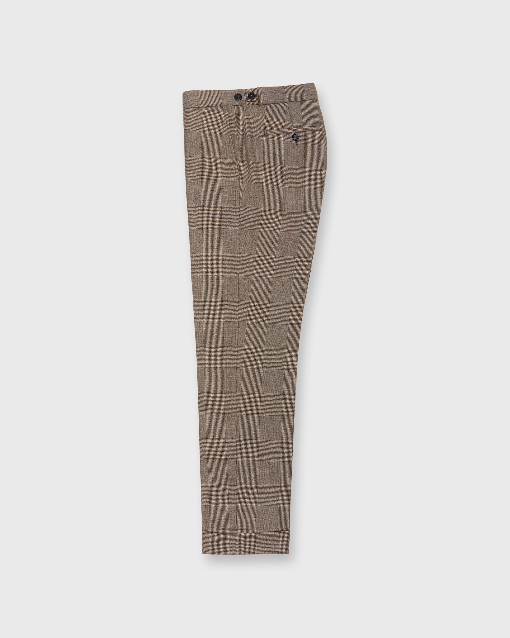 Ghost Trouser Chocolate/Oat Glen Plaid Brushed Hopsack