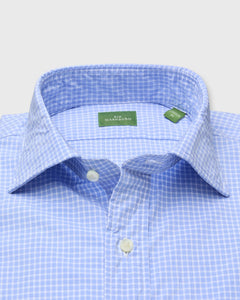 Spread Collar Sport Shirt - Dutch/White Graph Check Poplin