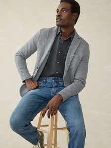 Inlet Knit Blazer - Medium Gray Melange