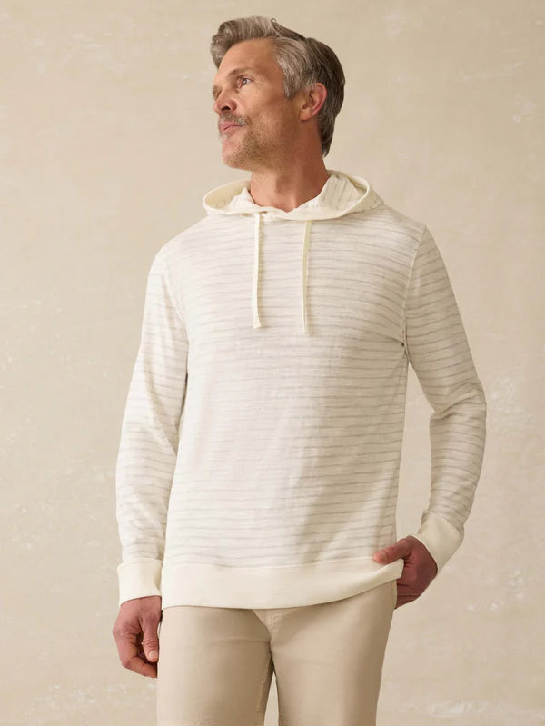 Sunwashed Slub Hoodie - Ivory Rock Stripe