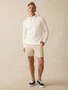 Sunwashed Slub Hoodie - Ivory Rock Stripe