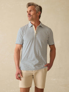 Sunwashed T-Shirt Polo - Ivory Breton Stripe