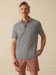 Sunwashed T-Shirt Polo - Ocean Stone Stripe