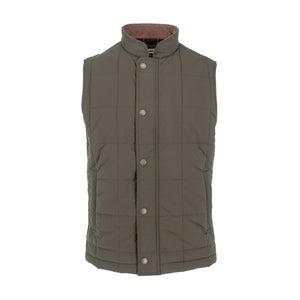 Burgess Quilted Vest - Black/Olive