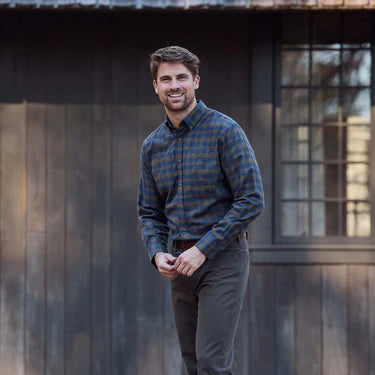 Dixon Brushed Cotton Twill Shirt - Blue Grass