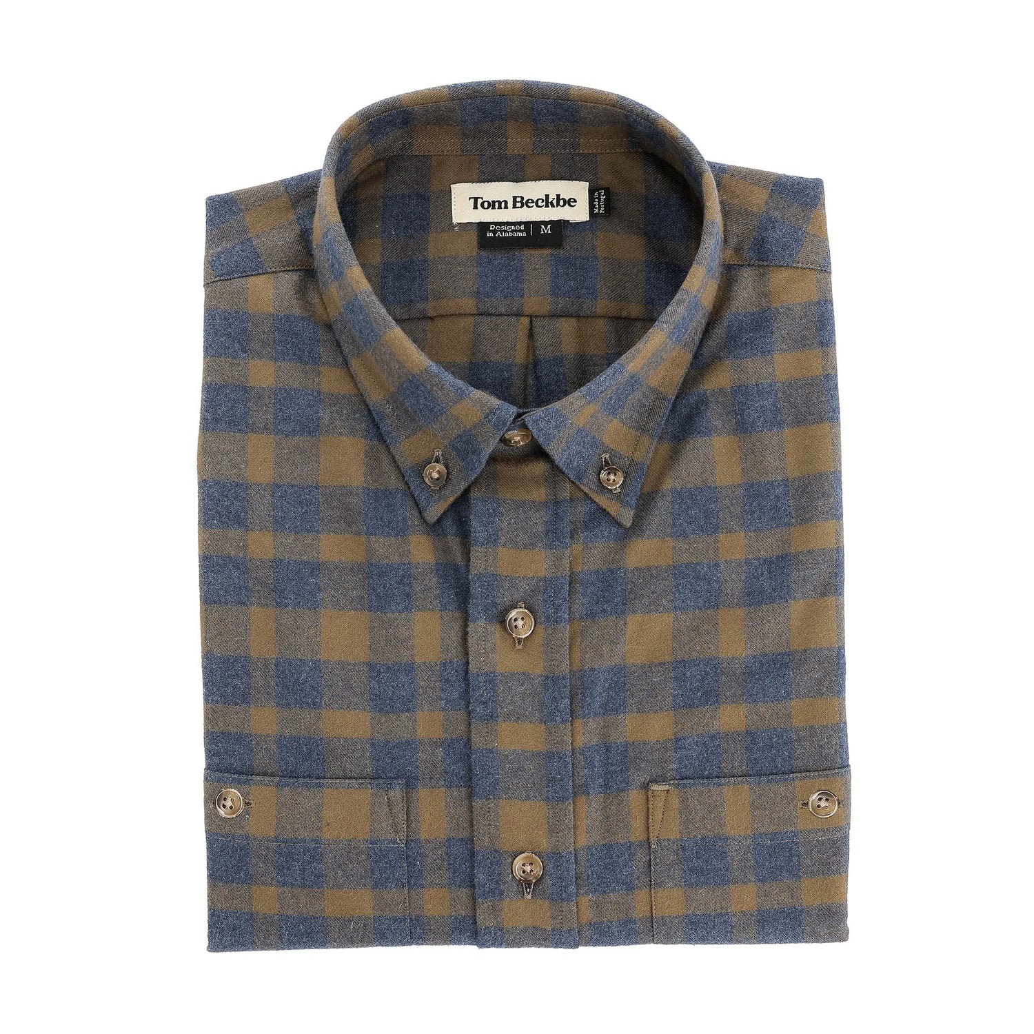 Dixon Brushed Cotton Twill Shirt - Blue Grass