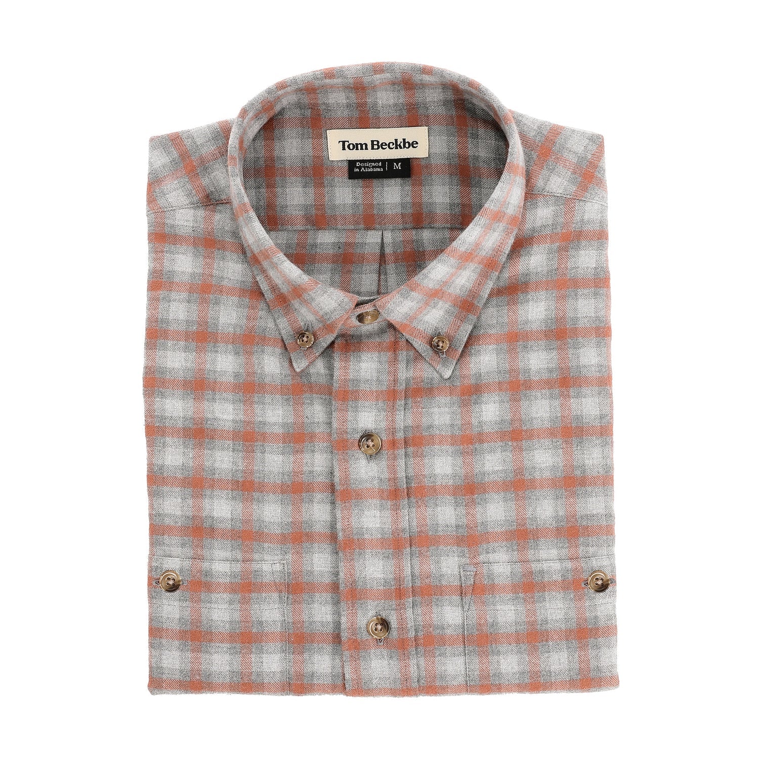 Dixon Brushed Cotton Twill Shirt - Grey Oxide