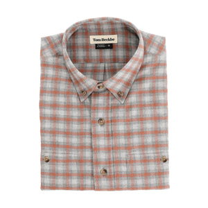 Dixon Brushed Cotton Twill Shirt - Grey Oxide