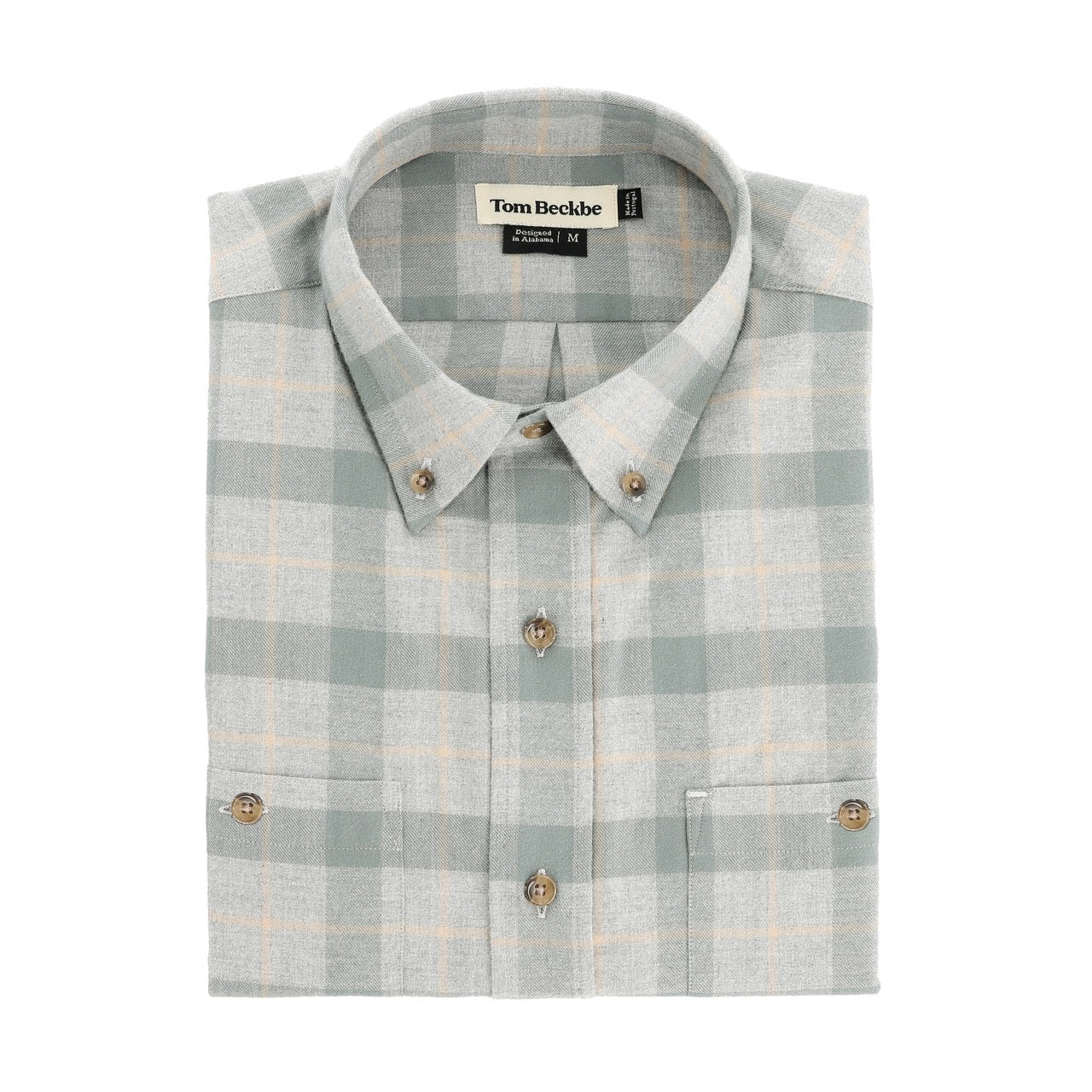 Dixon Brushed Cotton Twill Shirt - Marled Gree